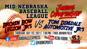 Broken Bow vs Grand Island for Junior Legion League Championship on KBBN / Video Stream