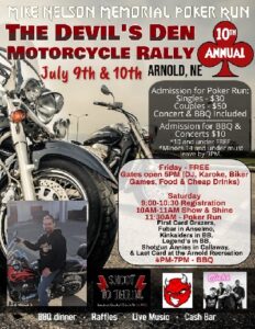 Mike Nelson Memorial Poker Run & 10th Annual Devil's Den Motorcycle Rally