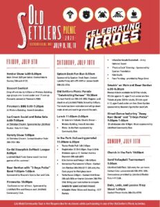 Old Settlers Picnic Celebrating Heroes this Weekend in Litchfield