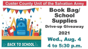 Salvation Army Book Bag/School Supplies Drive-Up Giveaway Wed., Aug 4