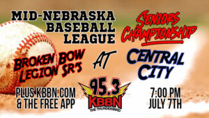 Broken Bow vs Central City for Mid Nebraska League Seniors Championship on KBBN