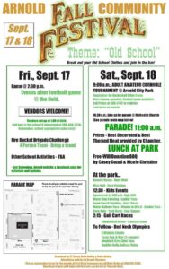 Arnold Hosting Community Fall Festival this Weekend