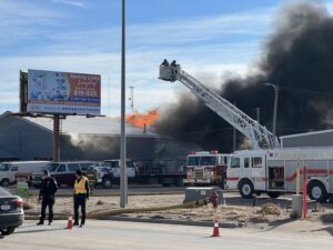 Monday Fire Destroys Auto Parts Buildings