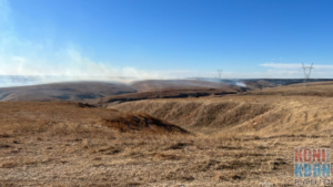 Firefighters Battle Flames And Winds In Tuesday Afternoon Grass Fire