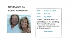 Benefit For Jeanne Schumacher Sunday, Jan. 16