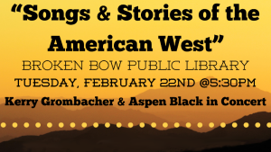 FREE CONCERT: Contemporary Folk & Western Music at Broken Bow Public Library