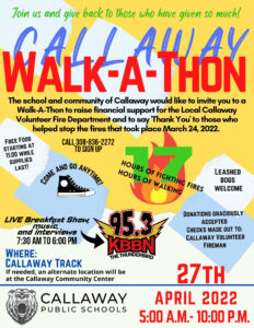 Callaway Walk-A-Thon on April 27 to Support Local Fire Department