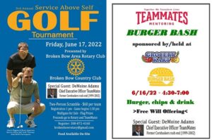 3rd Annual Service Above Self Golf Tournament June 17 & Burger Bash June 16