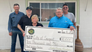 City of Sargent presented $10,000 grant