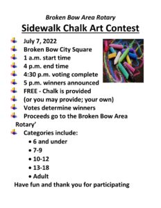 Chalk Art Contest Adds Color to Broken Bow's Crazy Days