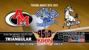 Area Volleyball on KBBN - South Loup Triangular with Anselmo-Merna and Mullen