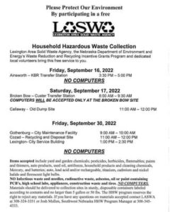 Hazardous Waste to Be Collected Throughout County