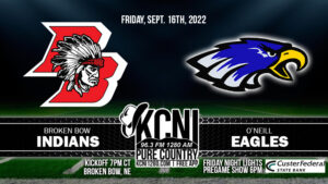 Broken Bow Football Hosts O'Neill Tonight on KCNI