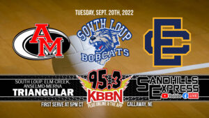 Area High School Volleyball on KBBN - Triangular with South Loup, Anselmo-Merna, and Elm Creek