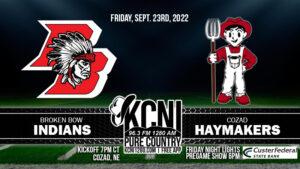 Broken Bow Football at Cozad on KCNI