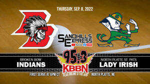 High School Volleyball on KBBN - Broken Bow vs North Platte St. Pat's