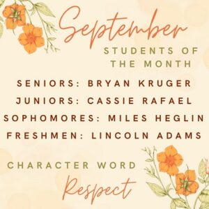 Broken Bow Schools Recognize Importance of “Student of the Month” Program