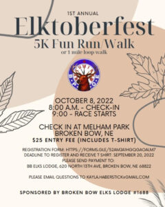 Broken Bow Elks Lodge to Host Elktoberfest 5K Run/Walk & 1 Mile Walk