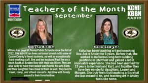 September Teacher of the Month Highlight: Kalla Sawyer and Milissa Birnie
