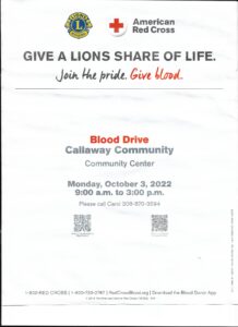 Join the Pride & Give Blood at October 3 Blood Drive in Callaway