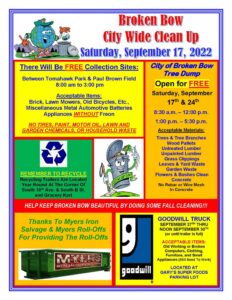 Saturdays Spell Fall Clean Up for Broken Bow
