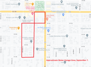 Planned Water Outage September 7