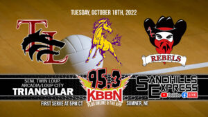 High School Volleyball on KBBN - SEM Triangular with Twin Loup and Arcadia/Loup City