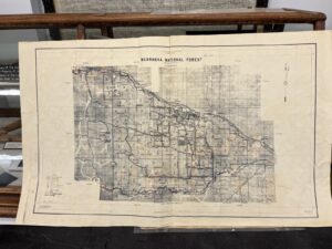 Custer County Historical Society Donating Map to Blaine County