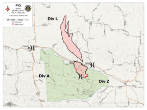 Bovee Fire Update: October 7, 8:55 A.M.