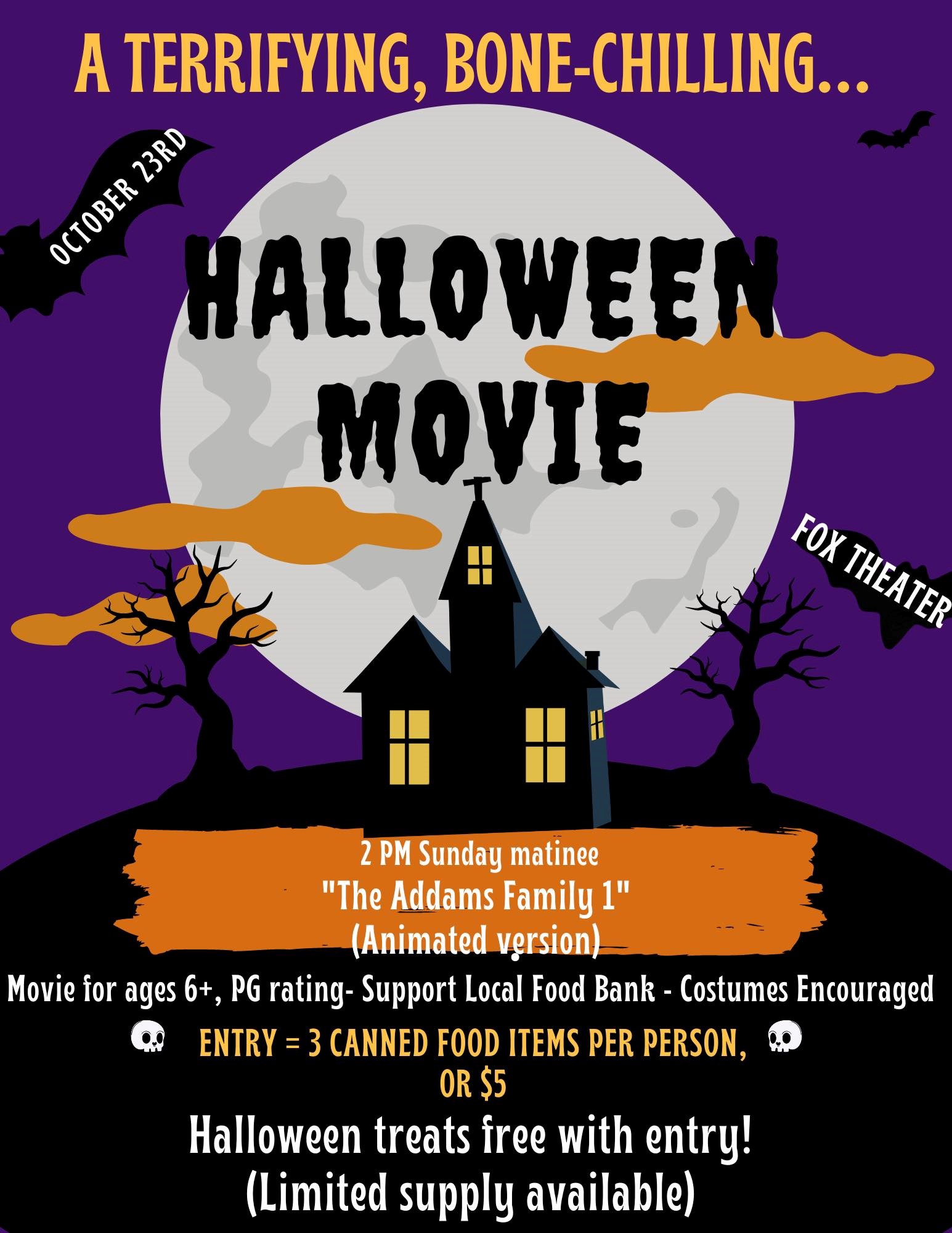 FBLA Hosting Halloween Movie at Fox Theater This Weekend Sandhills