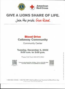 Lions and Red Cross to Hold Blood Drive in Callaway