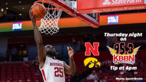 Husker men to host Hawkeyes tonight on KBBN