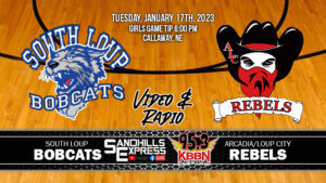Local Sports Calendar 1/17 - South Loup vs Arcadia Loup City on KBBN and Video Stream