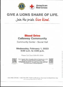 Callaway Holding February Blood Drive