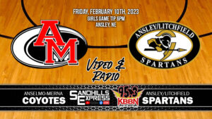 Local Sports Calendar 2/10 - Ansley/Litchfield vs Anselmo-Merna Basketball on KBBN and Video Stream