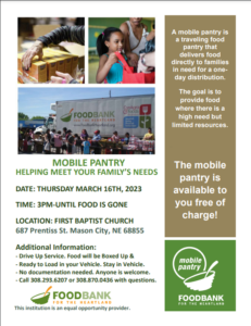 Mason City's First Baptist Church to hold mobile food pantry