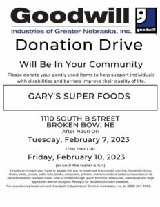 Goodwill Trailer Returns to Broken Bow Today