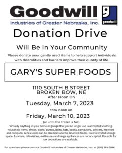 Goodwill trailer returning to Broken Bow March 7 through 10