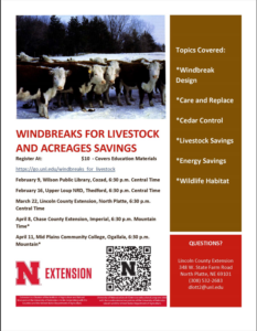 Extension Office's Windbreak Classes to Sweep Through Central Nebraska