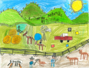 Two area students win high honors in Ag Week poster contest