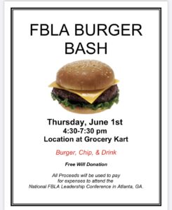 FBLA Burger Bash looks to community for $8,000 for National Conference trip