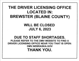 Blaine County Driver Licensing Office close today, per county clerk statement