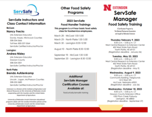 ServSafe course to be offered by Extension Office in McCook