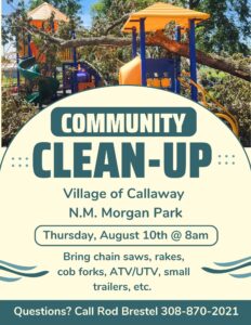 Village of Callaway holding cleanup day after Saturday storm