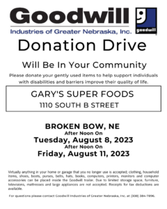 Goodwill trailer returning to Broken Bow this Tuesday