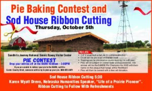 Sod House Ribbon Cutting and Pie Contest