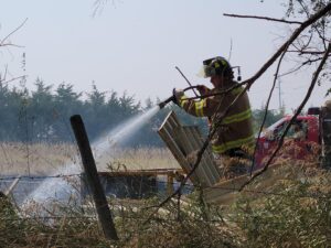 Noon Hour Grass Fire In Broken Bow