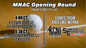 Local Sports Calendar 10/12 - MNAC Volleyball on KCNI/Video Stream - ALC vs NE Christian Football on KBBN