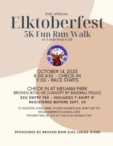 Run into the weekend with the Elks Lodge October 14