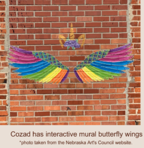 Cozad has an interactive mural of butterfly wings